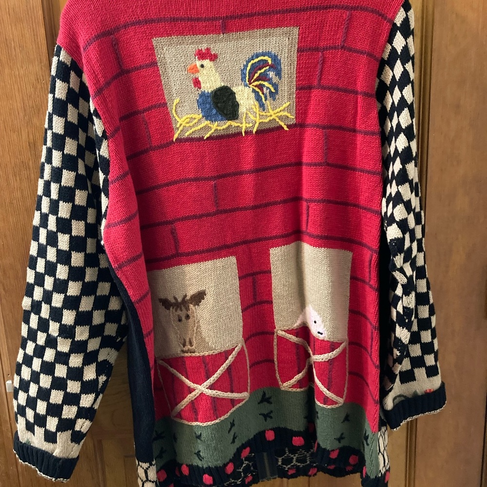 Sweater large rooster/ farm embroidered - Picture 12 of 16
